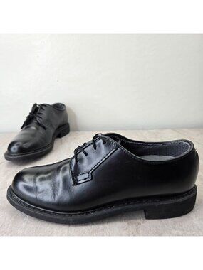Capps Vibram Oxford Dress Shoe Womens 8 Black Preppy Work Uniform Lace Up Loafer